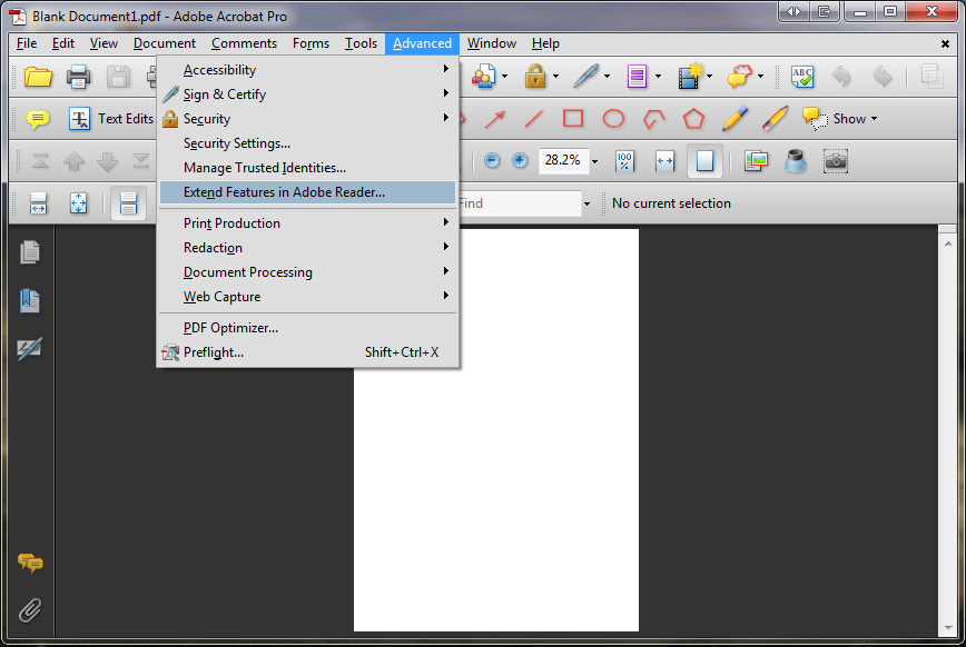 Enable Editing Adobe Reader